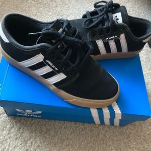 Adidas Black/ Gum bottom sneaker
